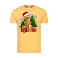 Vintage Mustard christmas golden dog Vintage Tee - Zillion Design Studio