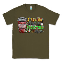 Army Green I Run On Coffee And Christmas Cheer Classic Tee - CowhideDigitalArt