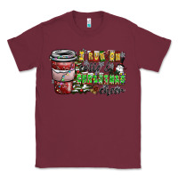 Burgundy I Run On Coffee And Christmas Cheer Classic Tee - CowhideDigitalArt