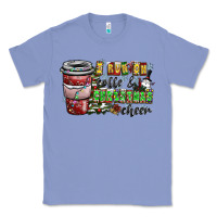 Colony Blue I Run On Coffee And Christmas Cheer Classic Tee - CowhideDigitalArt