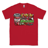 Red I Run On Coffee And Christmas Cheer Classic Tee - CowhideDigitalArt