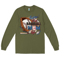 Army Green livin' that baseball mom life Long Sleeve Tee - Zillion Design Studio