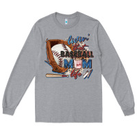 Heather Grey livin' that baseball mom life Long Sleeve Tee - Zillion Design Studio