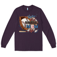 Plum livin' that baseball mom life Long Sleeve Tee - Zillion Design Studio