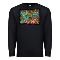 Black wooden cross background Premium Sweatshirt - BarkalooDesign