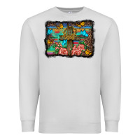 Dove Grey wooden cross background Premium Sweatshirt - BarkalooDesign