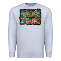 Heather Grey wooden cross background Premium Sweatshirt - BarkalooDesign