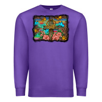 Purple wooden cross background Premium Sweatshirt - BarkalooDesign