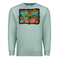 Seafoam wooden cross background Premium Sweatshirt - BarkalooDesign