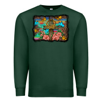 Sports Green wooden cross background Premium Sweatshirt - BarkalooDesign