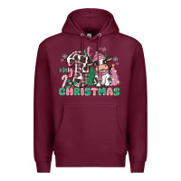 Burgundy my first christmas cow Premium Hoodie - MaliasSmallBusiness