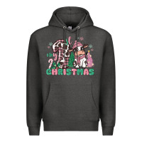 Charcoal Heather my first christmas cow Premium Hoodie - MaliasSmallBusiness