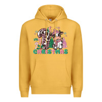 Mustard my first christmas cow Premium Hoodie - MaliasSmallBusiness