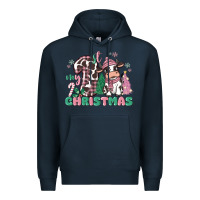 Navy my first christmas cow Premium Hoodie - MaliasSmallBusiness