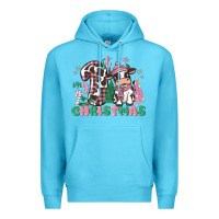 Ocean Blue my first christmas cow Premium Hoodie - MaliasSmallBusiness