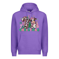Purple my first christmas cow Premium Hoodie - MaliasSmallBusiness