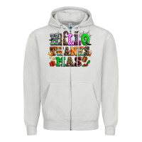 Dove Grey hallothanksmas Zipper Hoodie - AdoDesignShop