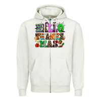 Oatmeal Heather hallothanksmas Zipper Hoodie - AdoDesignShop