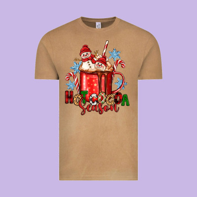 Hot Cocoa  Season Vintage Tee Designed By Zillion Design Studio