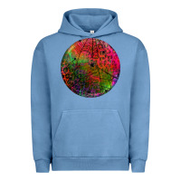Pigment Pebble Blue halloween round Urban Hoodie - BundleAndBundleShop
