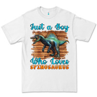 White just a boy who loves baby spinosaurus Premium Tee - Artiststas