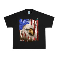 Black usa flag with eagle head Urban Heavy Tee - texasbilliewilder