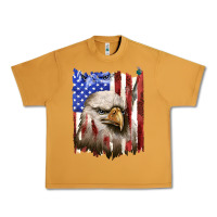 Peanut Butter usa flag with eagle head Urban Heavy Tee - texasbilliewilder