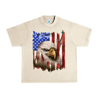 Sandshell usa flag with eagle head Urban Heavy Tee - texasbilliewilder