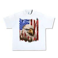 White usa flag with eagle head Urban Heavy Tee - texasbilliewilder