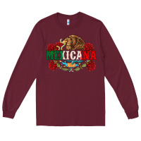 Burgundy mexicana Long Sleeve Tee - CTS Tumbler Store