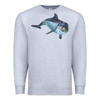 Heather Grey bottlenose dolphin Premium Sweatshirt - LillyAllenDesigns