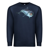 Navy bottlenose dolphin Premium Sweatshirt - LillyAllenDesigns
