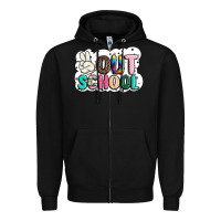 Black peace out school Zipper Hoodie - JahusDesignShop