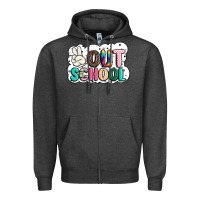 Charcoal Heather peace out school Zipper Hoodie - JahusDesignShop
