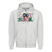 Dove Grey peace out school Zipper Hoodie - JahusDesignShop