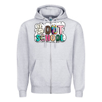 Heather Grey peace out school Zipper Hoodie - JahusDesignShop