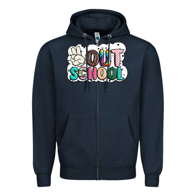 Peace Out School Zipper Hoodie by JahusDesignShop | Teevron