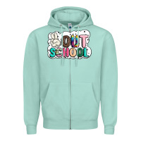 Seafoam peace out school Zipper Hoodie - JahusDesignShop