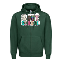 Sports Green peace out school Zipper Hoodie - JahusDesignShop