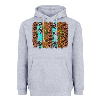 Heather Grey sunflower cactus leopard brushstroke Heavyweight Hoodie - AdoDesignShop