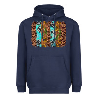 Navy sunflower cactus leopard brushstroke Heavyweight Hoodie - AdoDesignShop