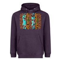 Plum sunflower cactus leopard brushstroke Heavyweight Hoodie - AdoDesignShop