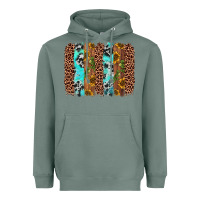 Sage sunflower cactus leopard brushstroke Heavyweight Hoodie - AdoDesignShop