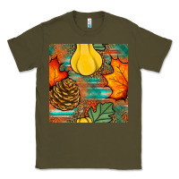 Army Green fall pumpkins seamless pattern Classic Tee - BundleAndBundleShop