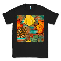 Black fall pumpkins seamless pattern Classic Tee - BundleAndBundleShop