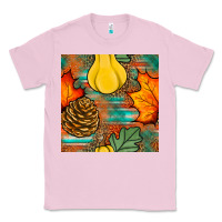 Bubblegum Pink fall pumpkins seamless pattern Classic Tee - BundleAndBundleShop