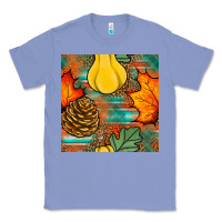 Colony Blue fall pumpkins seamless pattern Classic Tee - BundleAndBundleShop