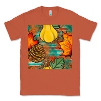 Copper fall pumpkins seamless pattern Classic Tee - BundleAndBundleShop