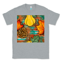 Heather Grey fall pumpkins seamless pattern Classic Tee - BundleAndBundleShop
