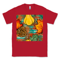Red fall pumpkins seamless pattern Classic Tee - BundleAndBundleShop